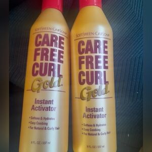 (2) SoftSheen-Carson Care Free Curl Gold Instant Activator 8 Oz Each NEW~HTF